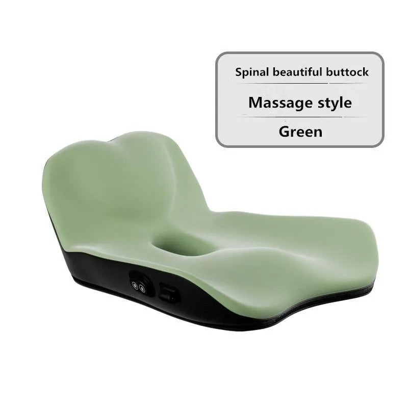 Memory Foam Massage Seat Cushion – Coccyx Support for Office, Car, and Desk Chairs - Delicate Leather