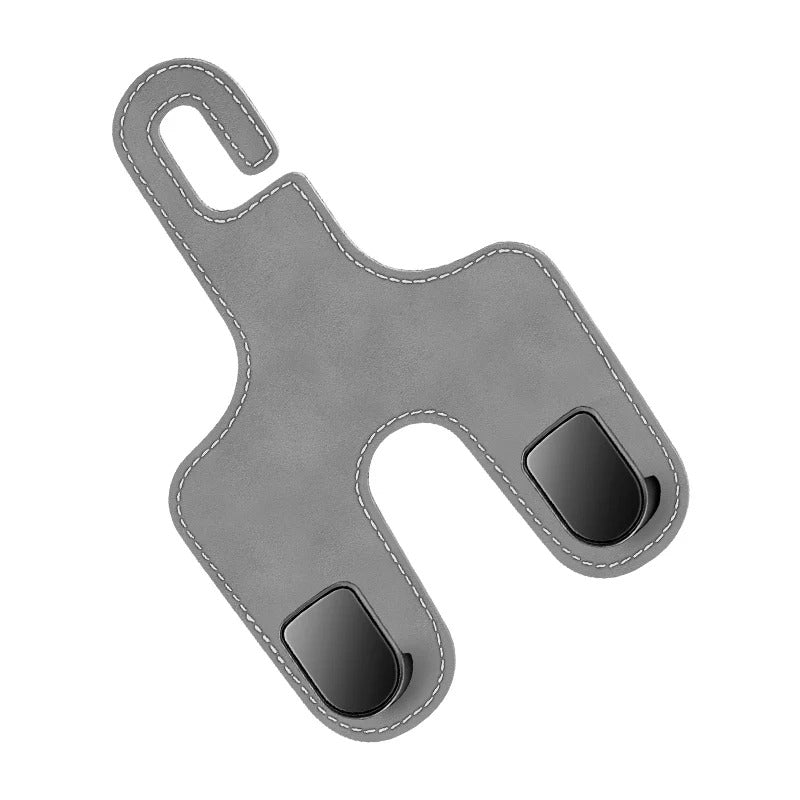 Double Hook Seat Back Storage – Flip Fur Leather Hooks for Car Front Seat - Delicate Leather