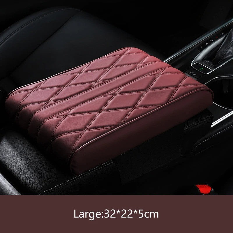 Universal Leather Memory Foam Car Armrest Height Pad – Protective Cushion for Auto Center Console Support