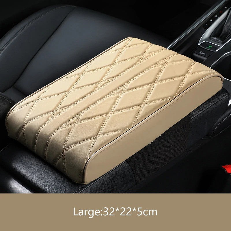 Universal Leather Memory Foam Car Armrest Height Pad – Protective Cushion for Auto Center Console Support