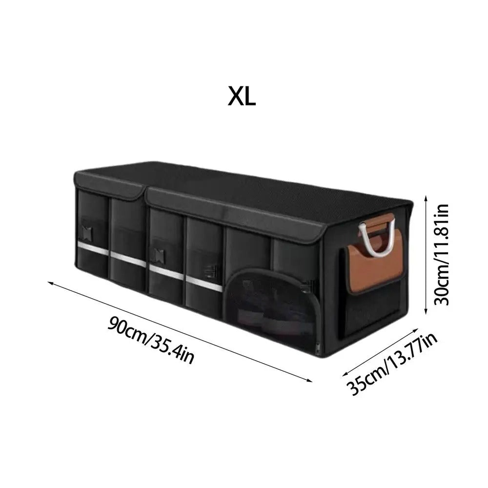 Foldable Car Trunk Storage Bag – Large-Capacity Auto Organizer (36L / 72L / 110L) - Delicate Leather