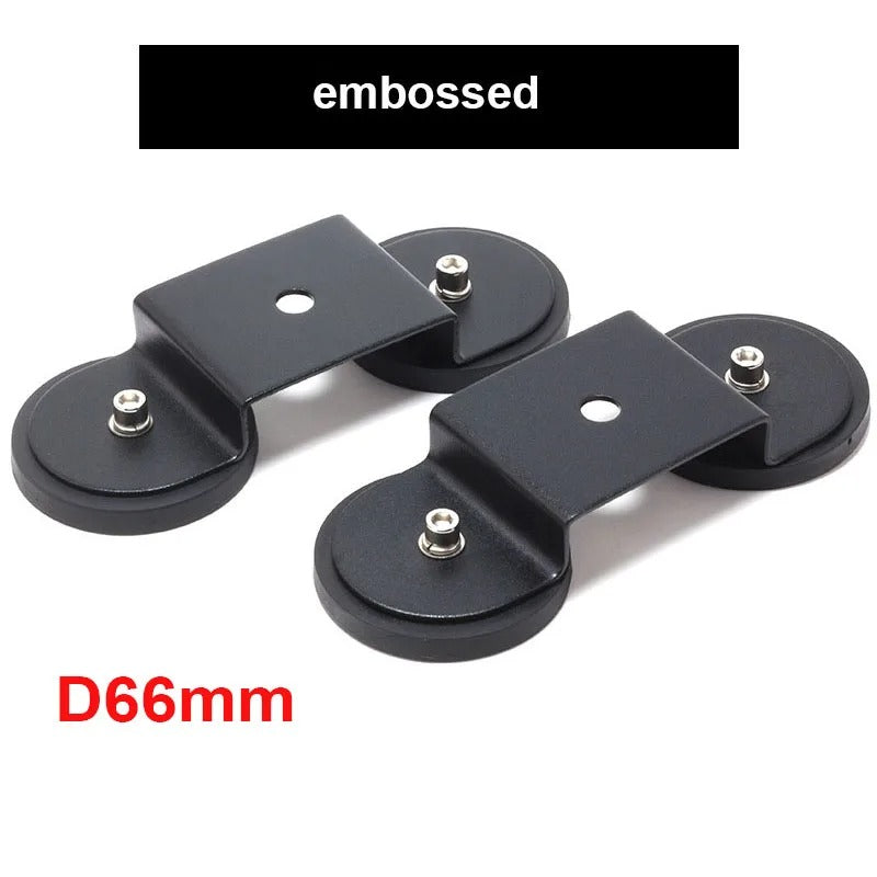 2Pcs Strong Magnetic Roof LED Light Bar Bracket Mount - D66mm/D88mm for SUV, Truck, Offroad Spotlight - Delicate Leather