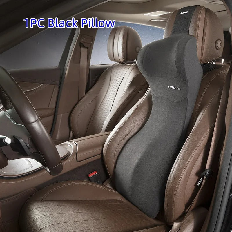 Car Headrest & Lumbar Cushion – Integrated Waist Support for All-Season Comfort - Delicate Leather