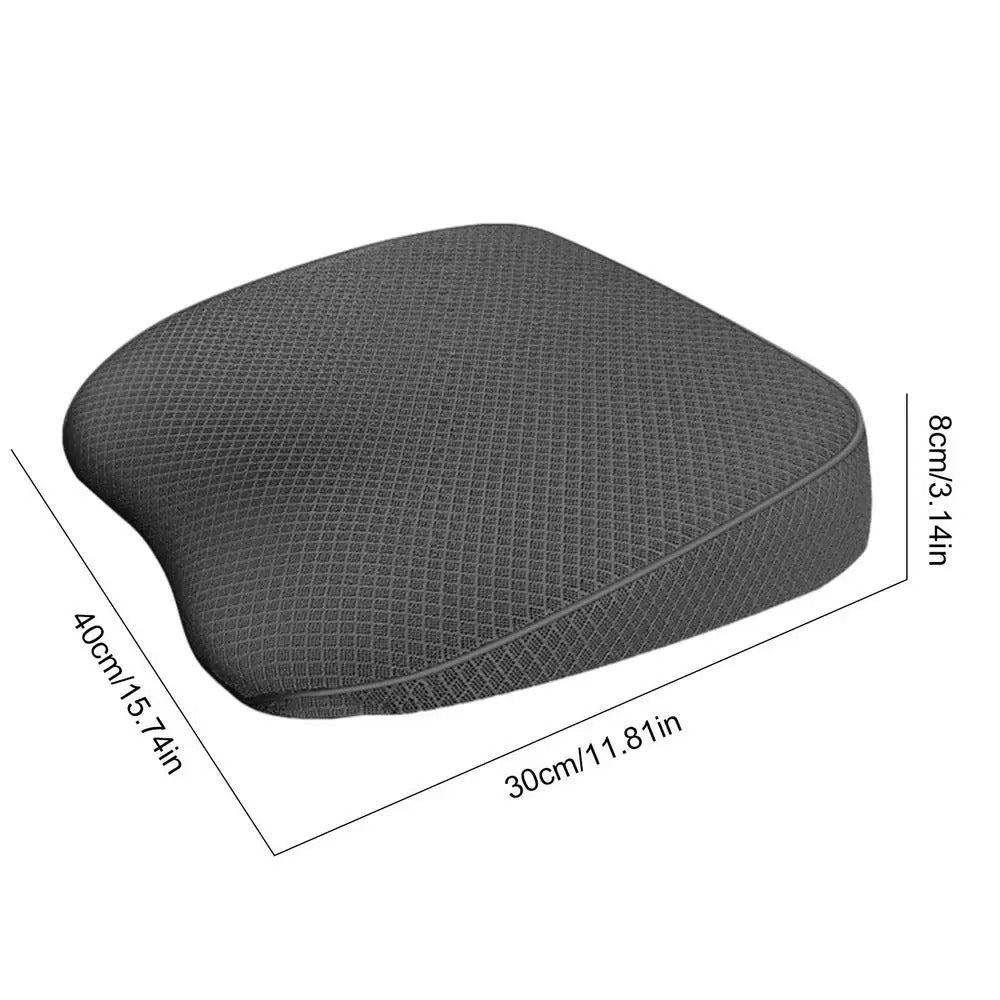 Portable Car Booster Seat Cushion – Heightening Mat with Lumbar Support for Improved Visibility and Fatigue Relief