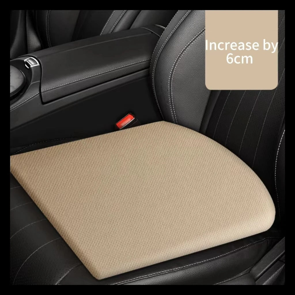 Universal Car Booster Seat Cushion – Thickened Memory Foam Slope Cushion for Extra Comfort - Delicate Leather