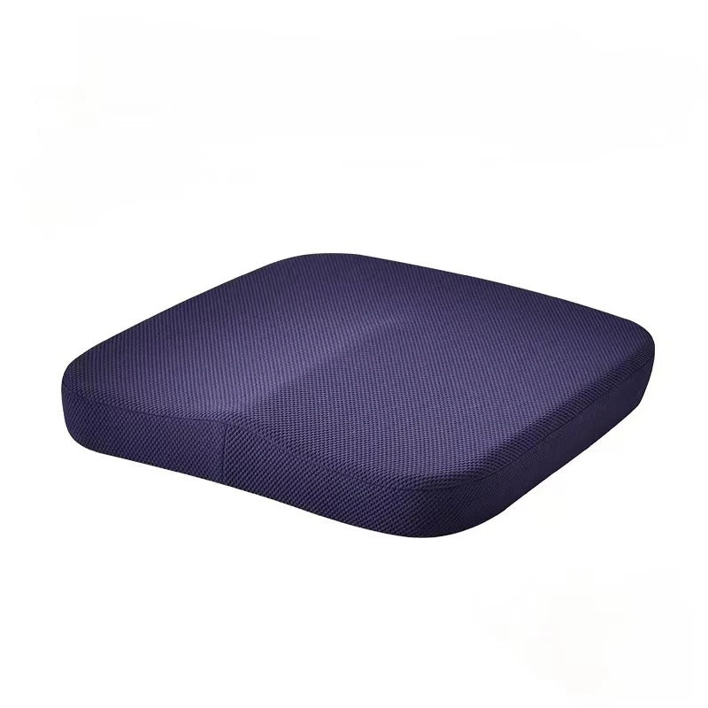 Ergonomic Memory Foam Office and Car Cushion – Anti-Hemorrhoid Chair Pillow for Comfortable Sitting - Delicate Leather