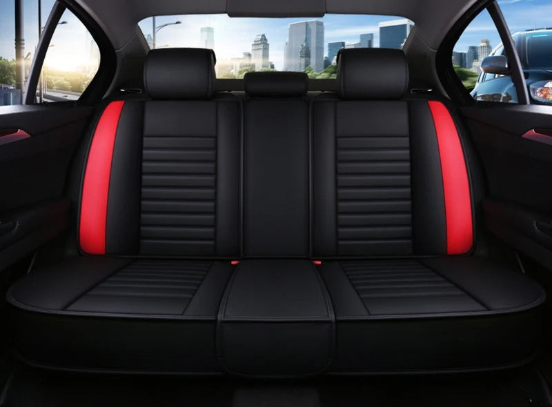 Universal Leather Car Seat Cover for Car - Black, Blue, Red - Delicate Leather