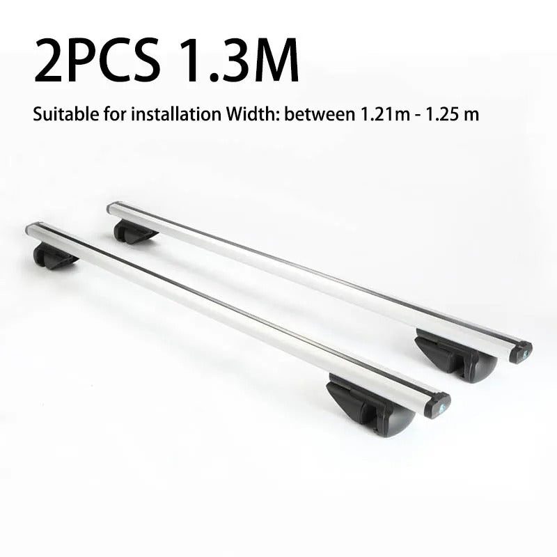 Universal 135CM Car Roof Rack Crossbars - Aluminum Cross Bars for Vehicles with Side Rails, 75KG/150LBS Capacity - Delicate Leather