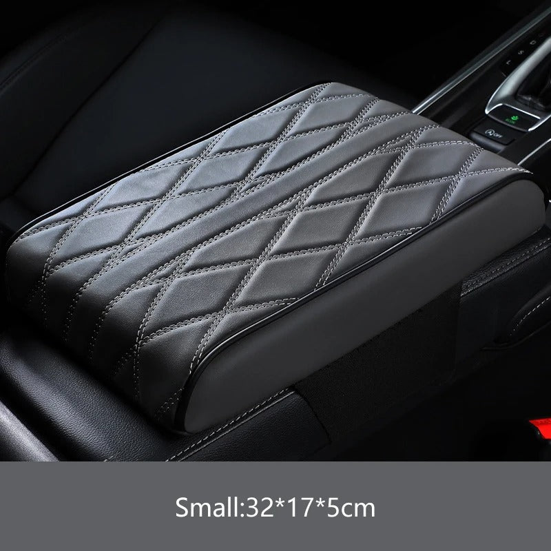 Universal Leather Memory Foam Car Armrest Height Pad – Protective Cushion for Auto Center Console Support