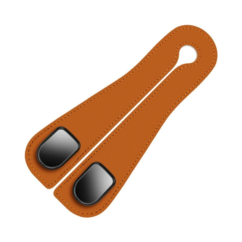 Durable Car Seat Back Double Hook – Leather Hanging Bag Storage Organizer - Delicate Leather