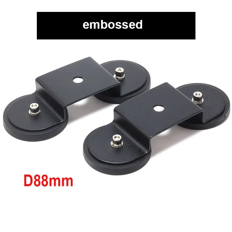 2Pcs Strong Magnetic Roof LED Light Bar Bracket Mount - D66mm/D88mm for SUV, Truck, Offroad Spotlight - Delicate Leather