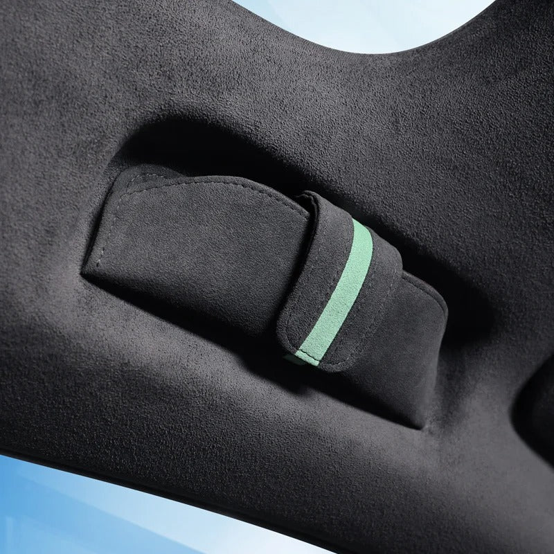 Alcantara Suede Magnetic Sunglasses Holder – Stylish Car Glasses Case Storage Box - Delicate Leather
