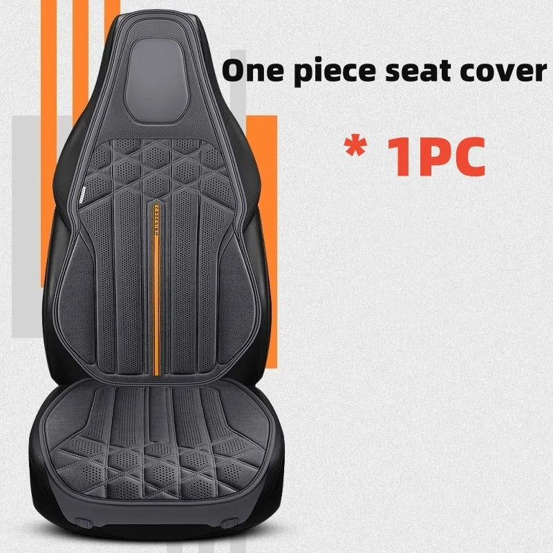 Universal Soft Suede Car Seat Cover - Breathable, Anti-Slip Driver's Support Cushion - Delicate Leather