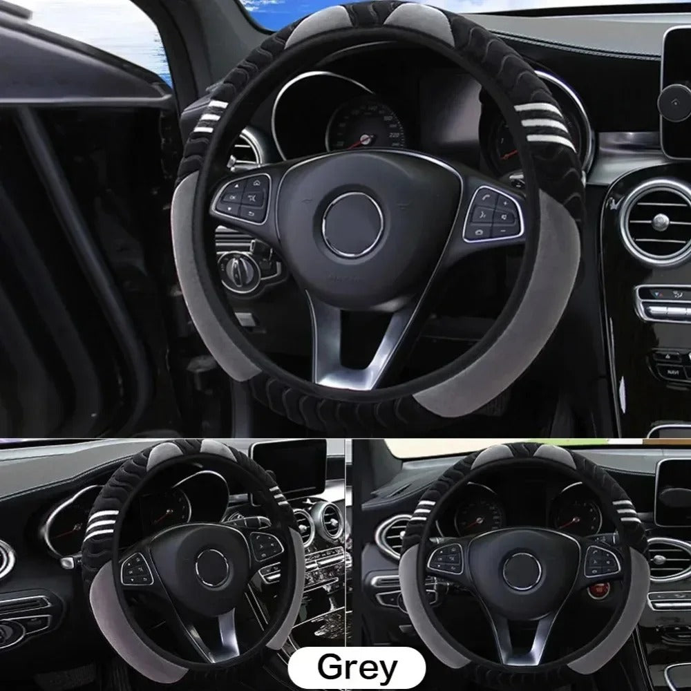Breathable PU Leather Anti-Slip Universal Steering Wheel Cover – Premium Interior Protection and Decoration Accessory - Delicate Leather