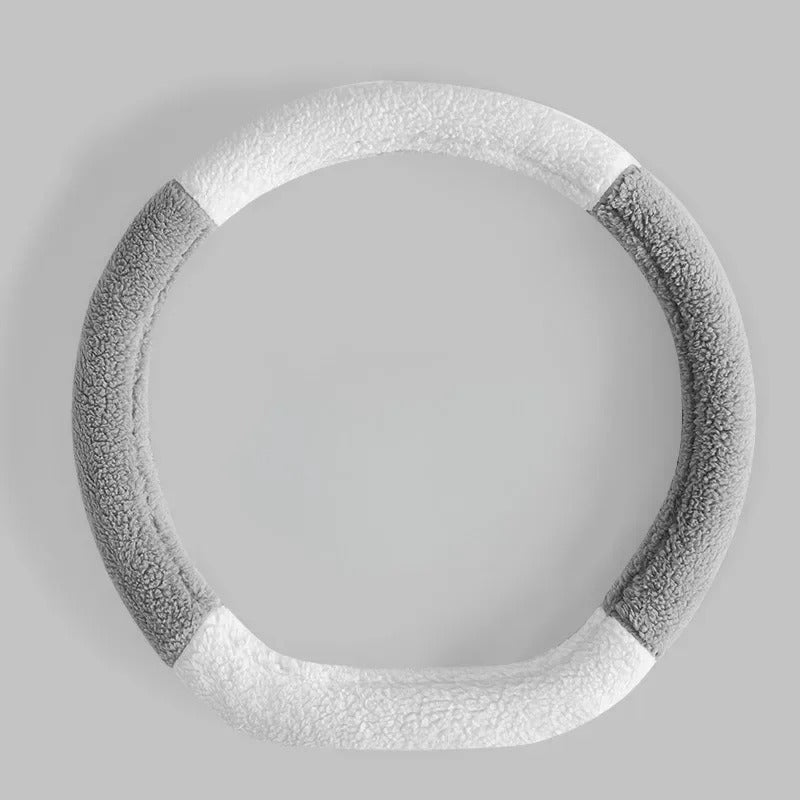 Short Plush Car Steering Wheel Cover – Cute and Warm Anti-Slip Case for Autumn and Winter - Delicate Leather