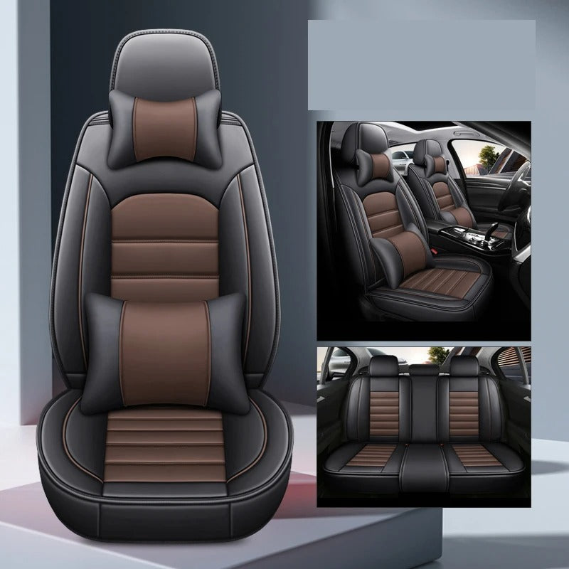 Full Set Leather Car Seat Covers - Universal Fit for Car - Delicate Leather
