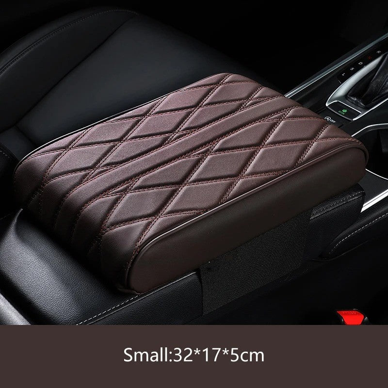 Universal Leather Memory Foam Car Armrest Height Pad – Protective Cushion for Auto Center Console Support