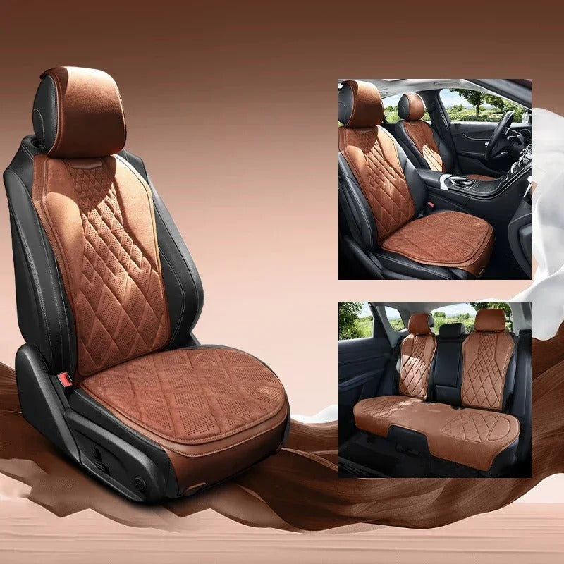 Universal Car Seat Cover – Four-Season Breathable Saddle Pad for Car Seat Protection - Delicate Leather