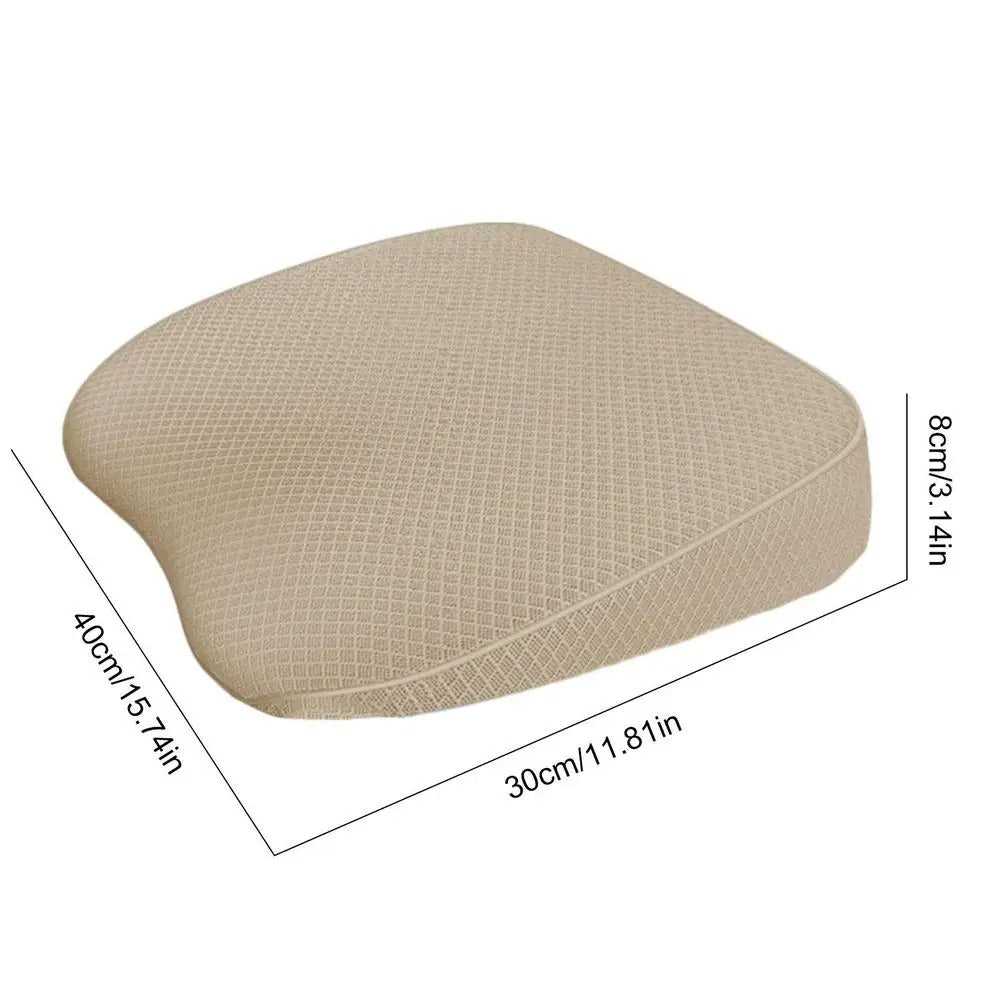 Portable Car Booster Seat Cushion – Heightening Mat with Lumbar Support for Improved Visibility and Fatigue Relief
