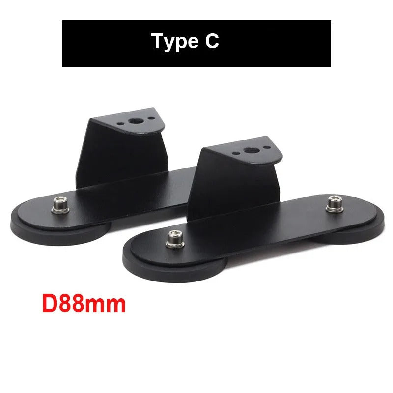2Pcs Strong Magnetic Roof LED Light Bar Bracket Mount - D66mm/D88mm for SUV, Truck, Offroad Spotlight - Delicate Leather