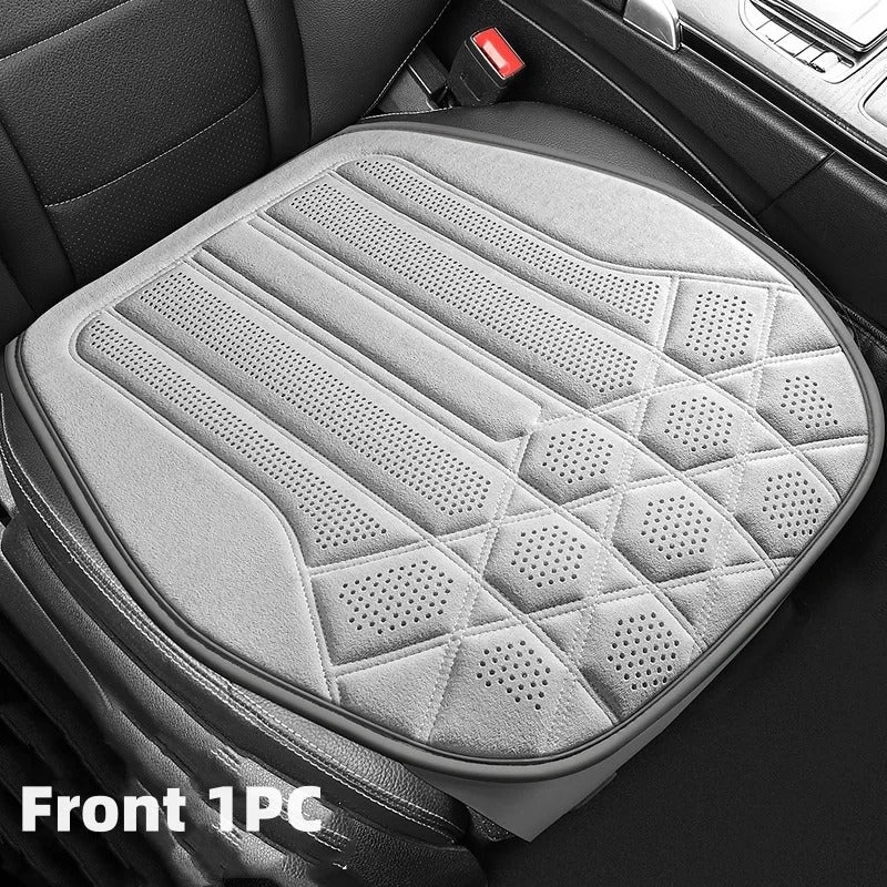 Universal Soft Suede Car Seat Cover - Breathable, Anti-Slip Driver's Support Cushion - Delicate Leather