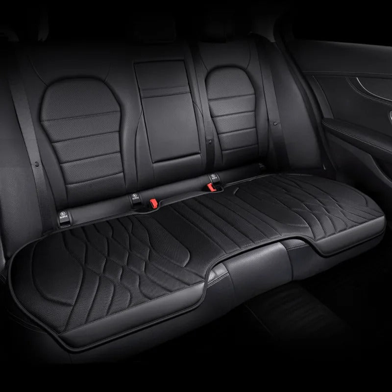 Summer Cool Ice Silk Car Seat Covers - Universal, Breathable, Non-Slip Front and Rear Cushion Set with Backrest - Delicate Leather