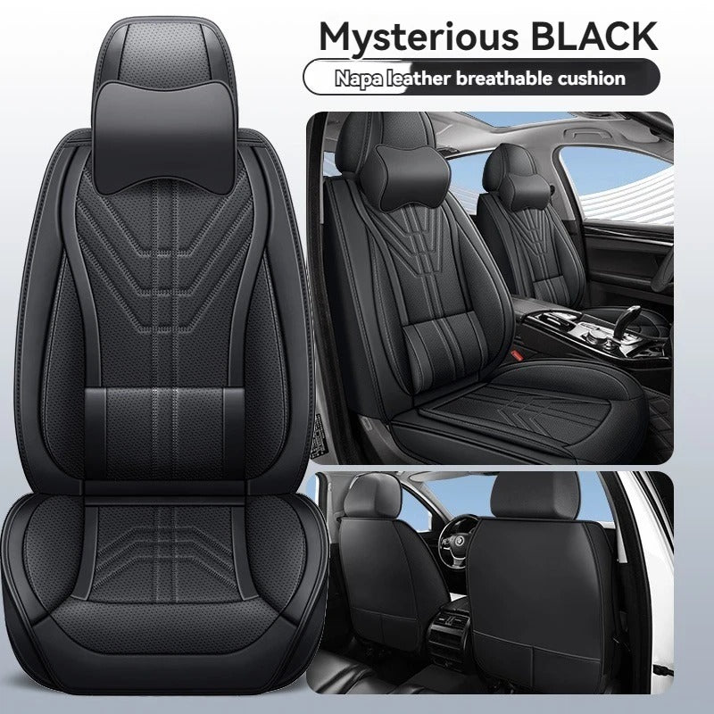 High-Quality Nappa Leather Car Seat Covers – Universal Fit for SEAT Models (LEON, Ibiza, Tarraco, Ateca, Arona, Formentor, Altea) - Delicate Leather