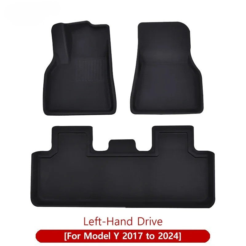 Tesla Model Y/3 Floor Mat & Trunk Luggage Mat (2017-2024) - All-Weather Protection for Left & Right Hand Drive (LHD/RHD) - Delicate Leather