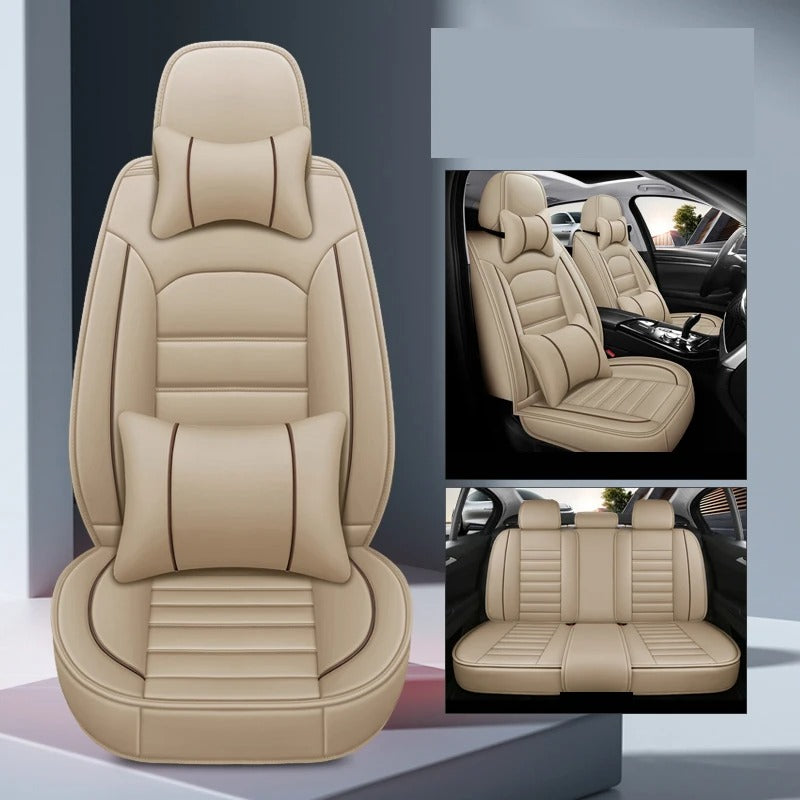 Full Set Leather Car Seat Covers - Universal Fit for Car - Delicate Leather