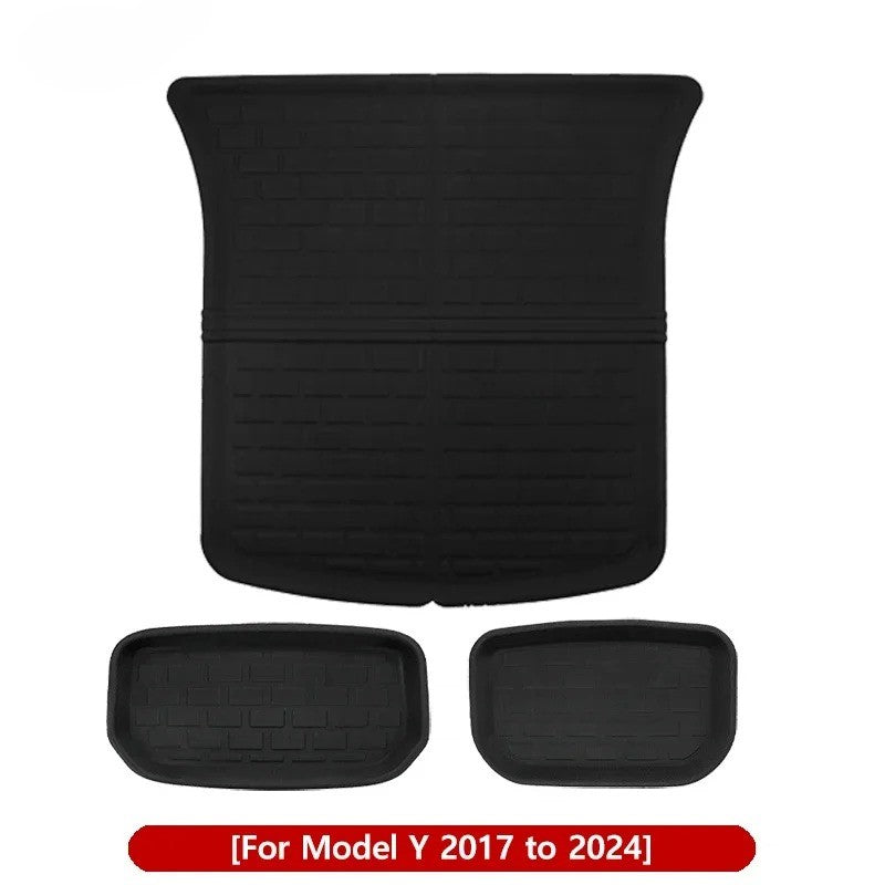 Tesla Model Y/3 Floor Mat & Trunk Luggage Mat (2017-2024) - All-Weather Protection for Left & Right Hand Drive (LHD/RHD) - Delicate Leather