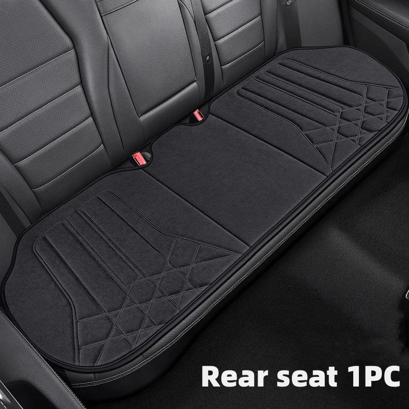 Universal Soft Suede Car Seat Cover - Breathable, Anti-Slip Driver's Support Cushion - Delicate Leather
