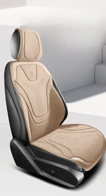 Universal Four-Season Car Seat Cover – Breathable Flax Anti-Slip Protection for Sedans, SUVs, and MPVs - Delicate Leather