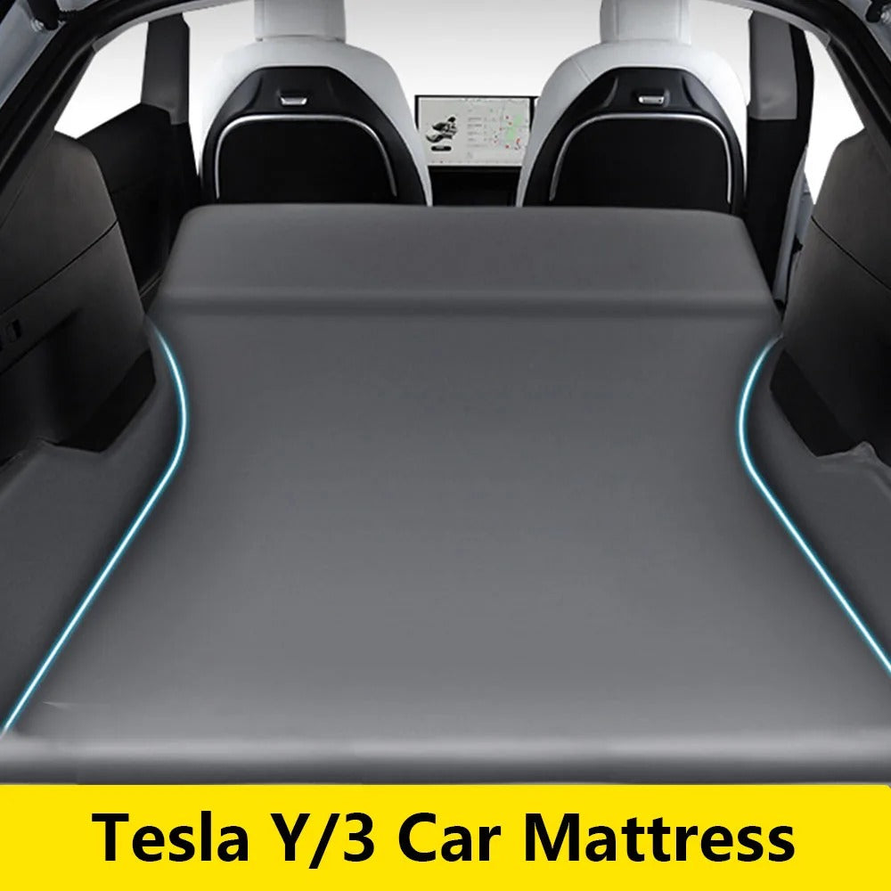 Car Air Mattress for Tesla Model Y / Model 3 – Self-Inflating Camping & Travel Bed - Delicate Leather