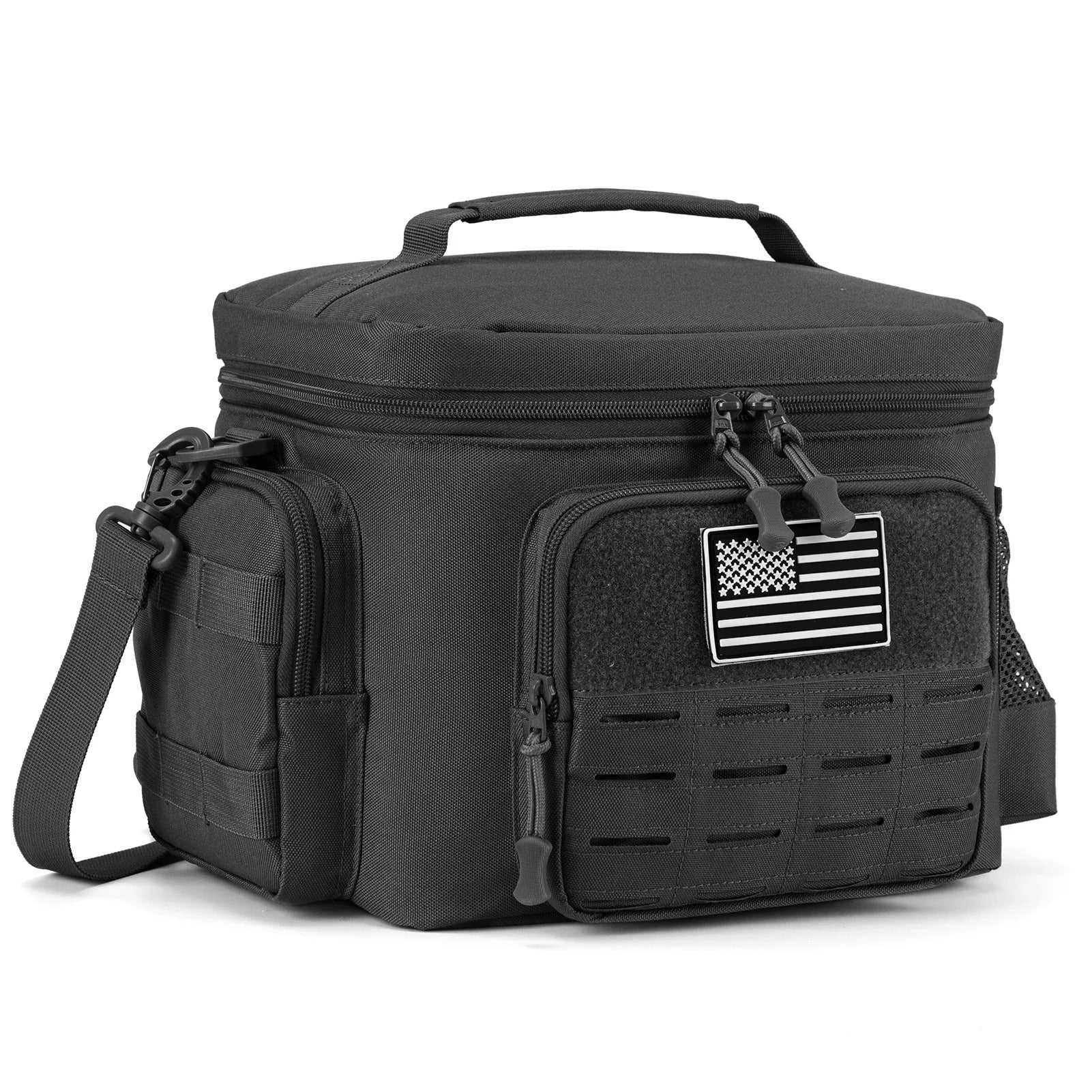 Tactical Heavy Duty Insulated Cooler Bag – Leakproof Lunch Box for Work, Camping, and Outdoor Adventures - Delicate Leather
