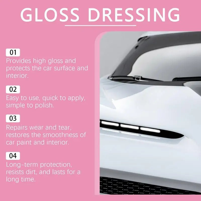 Multi-Functional Interior Dressing & Quick Coating Spray – High Protection Car Detailing Solution (237ml) - Delicate Leather