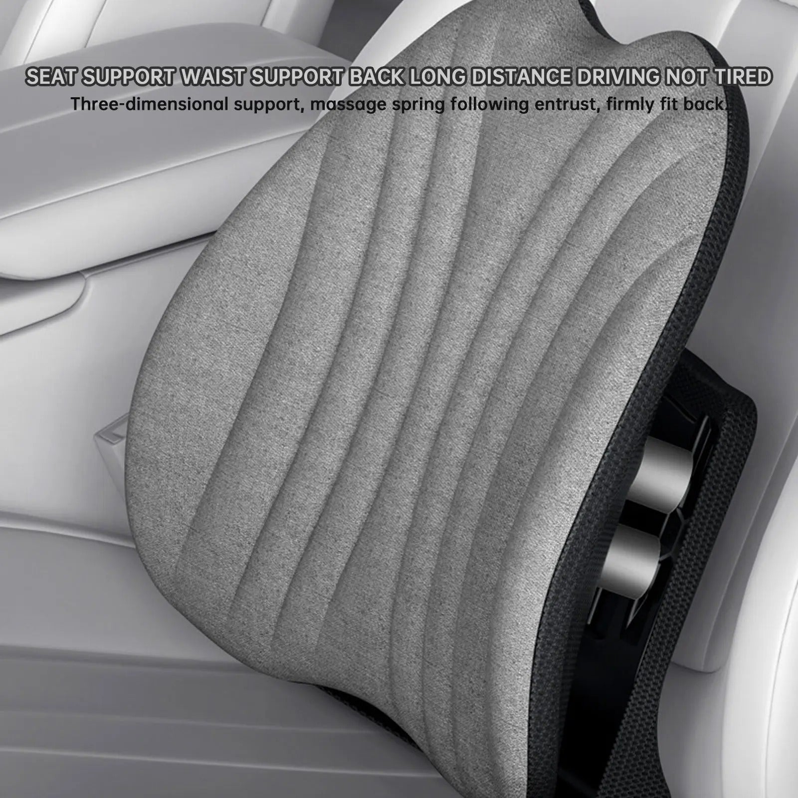 Car Lumbar Support Cushion – Ergonomic Back Pillow for Cars and Office Use - Delicate Leather