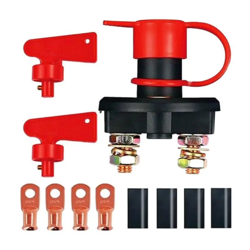 Battery Shut-off Button – Heavy-Duty Marine and Automotive Battery Isolator - Delicate Leather