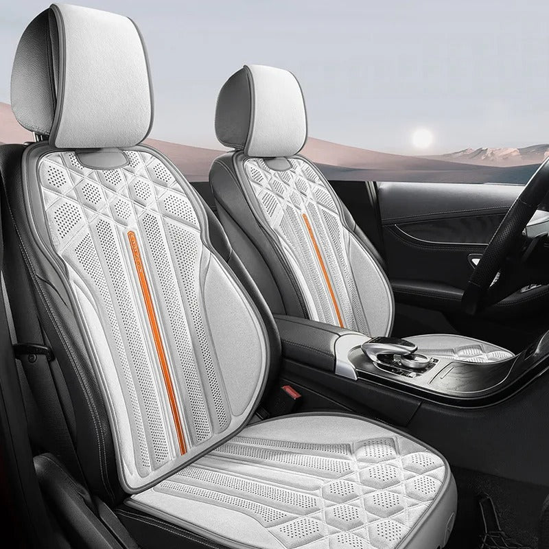 Universal Soft Suede Car Seat Cover - Breathable, Anti-Slip Driver's Support Cushion - Delicate Leather