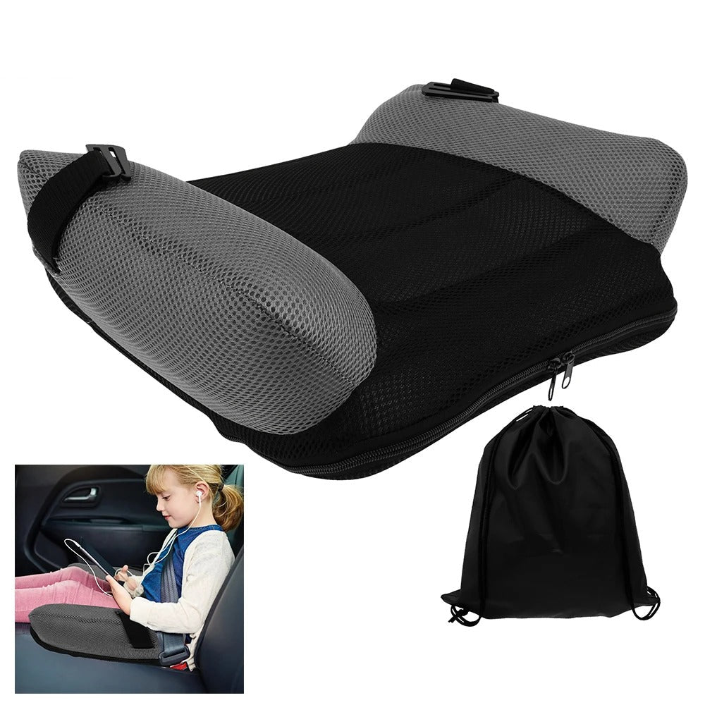Inflatable Booster Car Seat for Kids – Portable, Lightweight, and Comfortable PVC Travel Seat Cushion - Delicate Leather