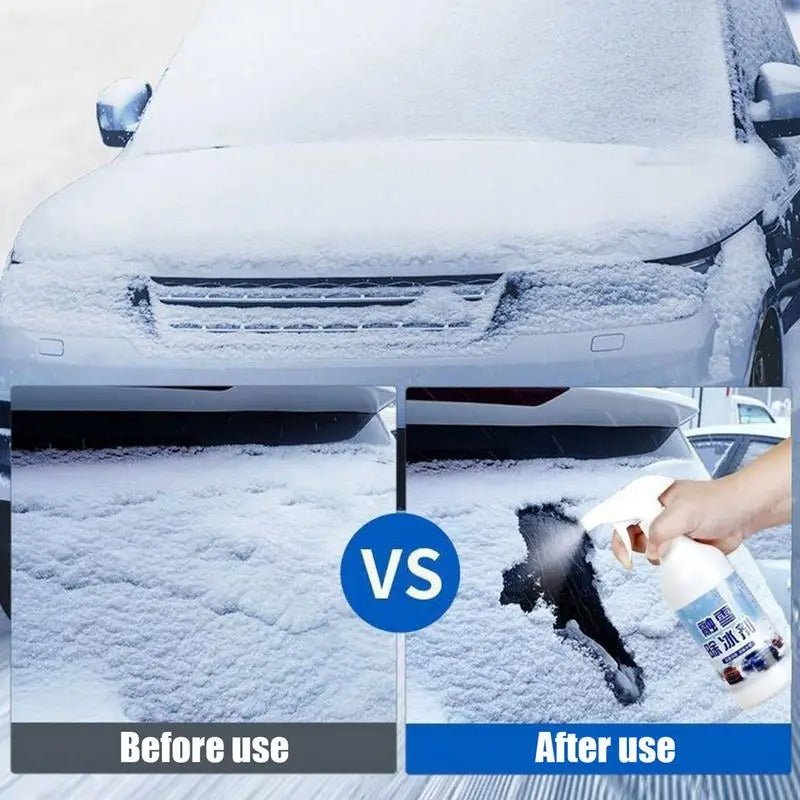 Snow Cleaner Spray 500ml – Window Deicing and Defrosting Spray for Windshield and Car Glass - Delicate Leather