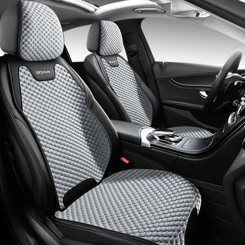 Universal Front Car Seat Cover – PU Faux Leather, 1PC, Black, Easy Fit Car Mat Pad