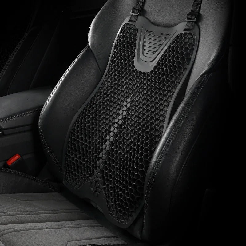 Memory Foam Car Seat Cushion – Universal Breathable Gel Pad for Travel, Office, and Summer Comfort - Delicate Leather