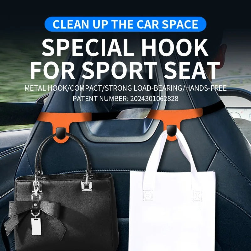 Multi-Functional Sports Seat Back Hook – Non-Destructive Installation Leather Car Hook - Delicate Leather