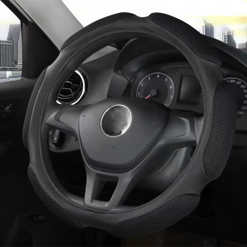 Universal 38cm Steering Wheel Cover – Premium Car Interior Accessory for Enhanced Protection & Style - Delicate Leather