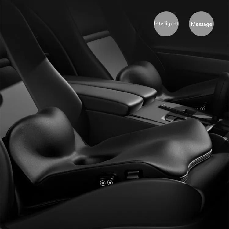 Memory Foam Massage Seat Cushion – Coccyx Support for Office, Car, and Desk Chairs - Delicate Leather