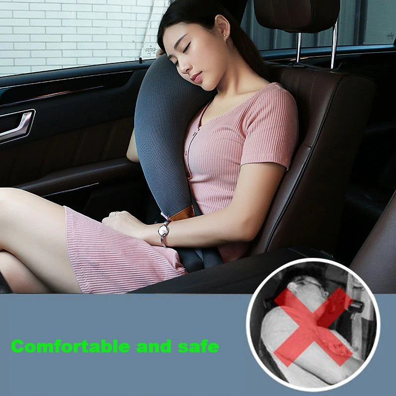 Super Soft Car Seatbelt Shoulder Pad – Universal Travel Neck Pillow for Kids & Adults - Delicate Leather