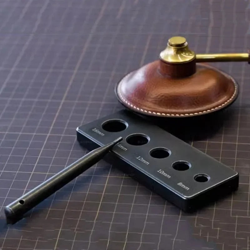 Stainless Steel Base Punching Needle Set – DIY Snap Fastener, Mounting, and Removing Tool for Leathercraft - Delicate Leather