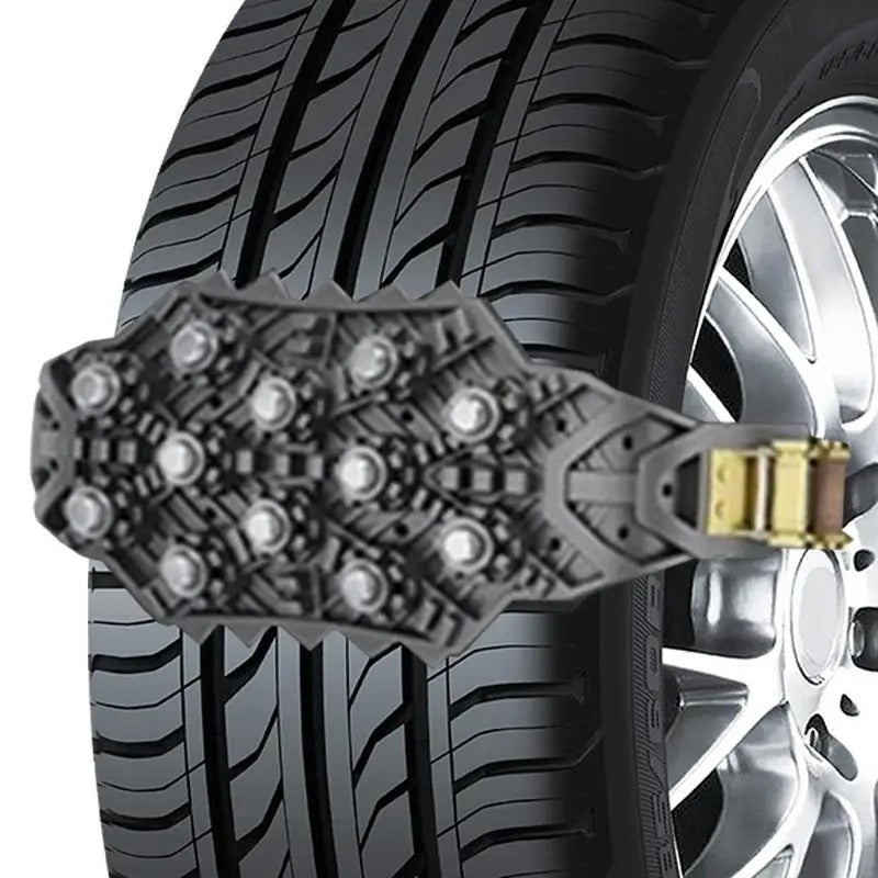 Heavy-Duty Snow Tire Chains – Anti-Skid, Noise-Reducing Traction for Icy Roads - Delicate Leather