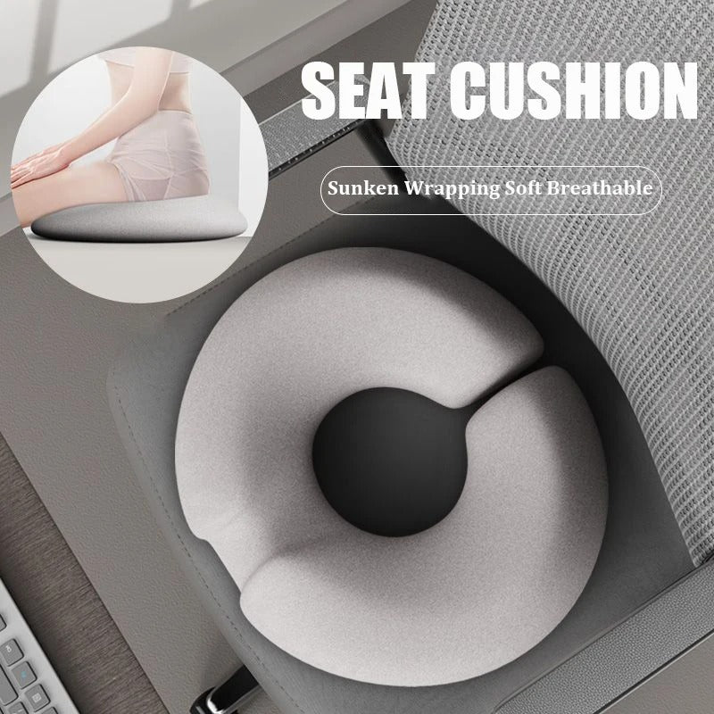 Multifunctional Orthopedic Seat Cushion – Ergonomic Support for Office, Pregnancy, and Hip Pain Relief - Delicate Leather