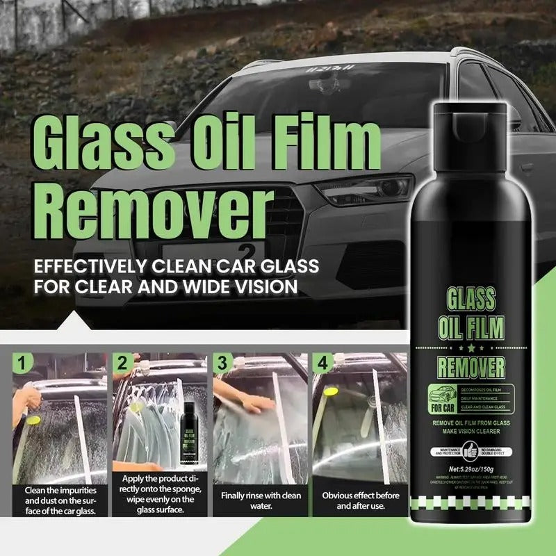 Glass Oil Film Remover – High-Efficiency Auto Glass Cleaner for Windshields & Windows